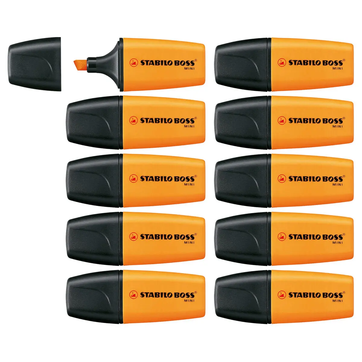 Stabilo Boss Mini Orange Highlighter Box Of 10 1