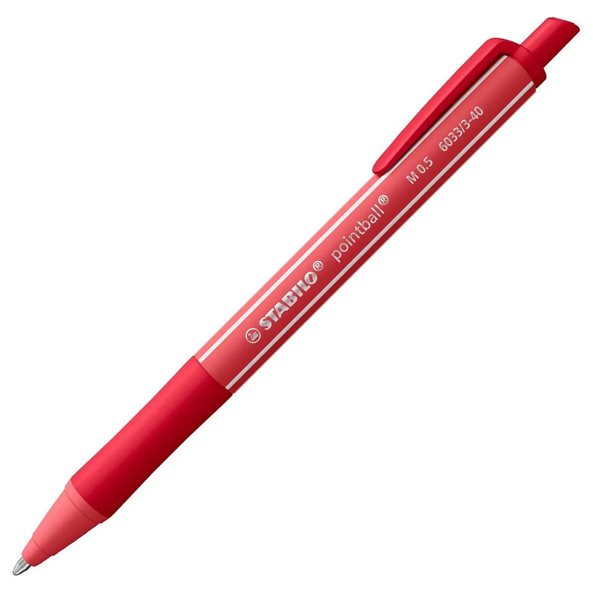 Stabilo Pointball Colorful Rust Red Ballpoint Pen With Red Ink 1