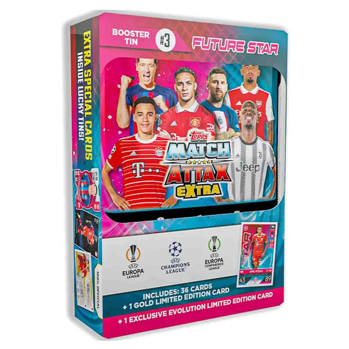 Topps Match Attax Extra Trading Cards Uefa 2022/23 Future Star Booster Tin #3 1