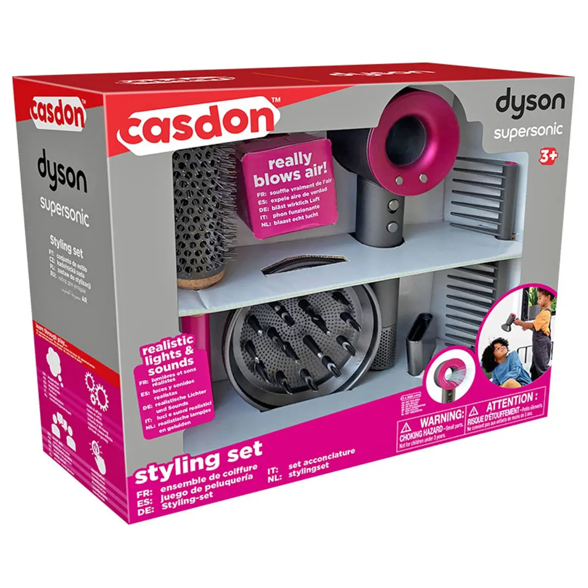 Casdon Dyson Supersonic Styling Set Roleplay Toy 1