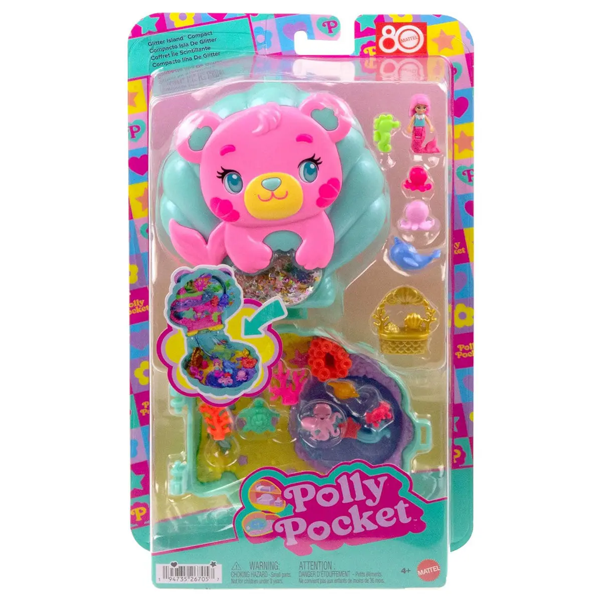 Polly Pocket Glitter Island Compact Playset 1