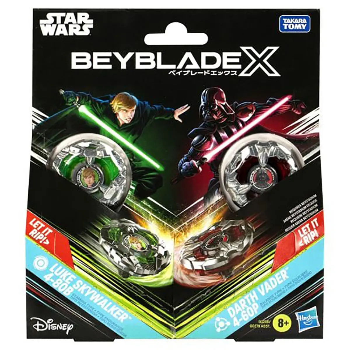 Beyblade X Star Wars Luke Skywalker Vs Darth Vader Set 1