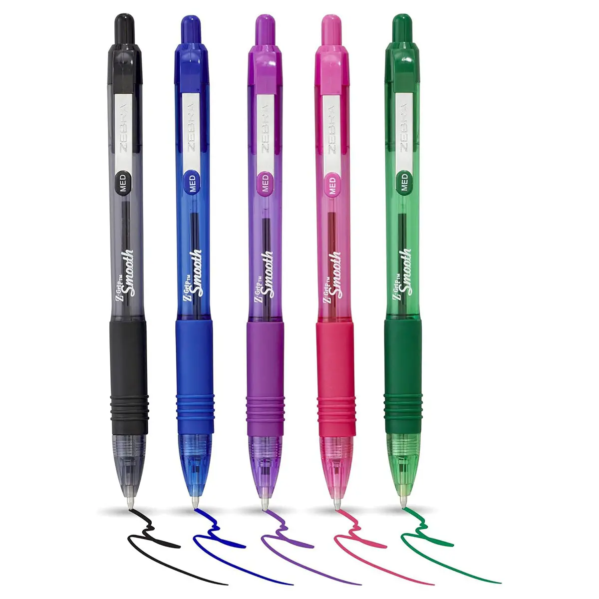 Zebra Pens Z-Grip Smooth Assorted Colours (5 Pack) 1