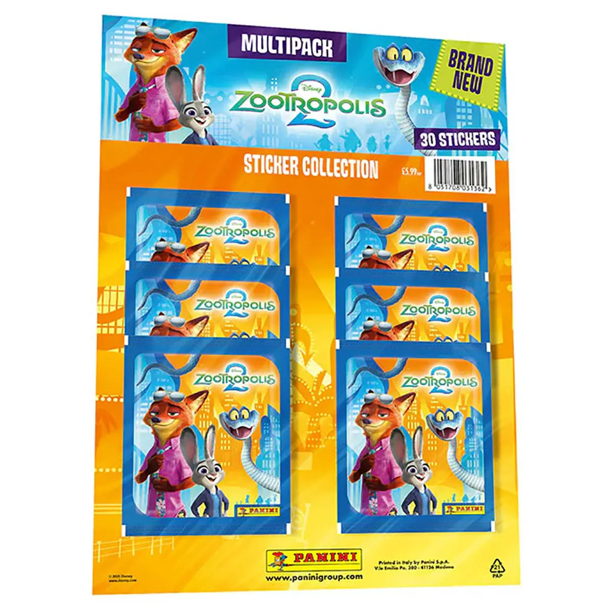 Panini Zootropolis 2 Sticker Collection Multipack 1