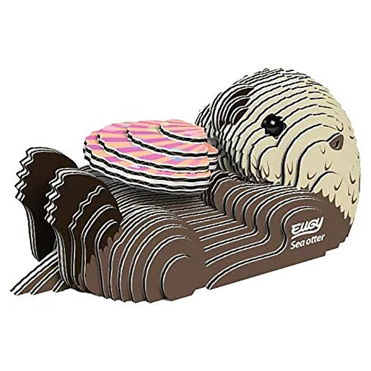 Eugy Sea Otter 3D Cardboard Model Kit 1