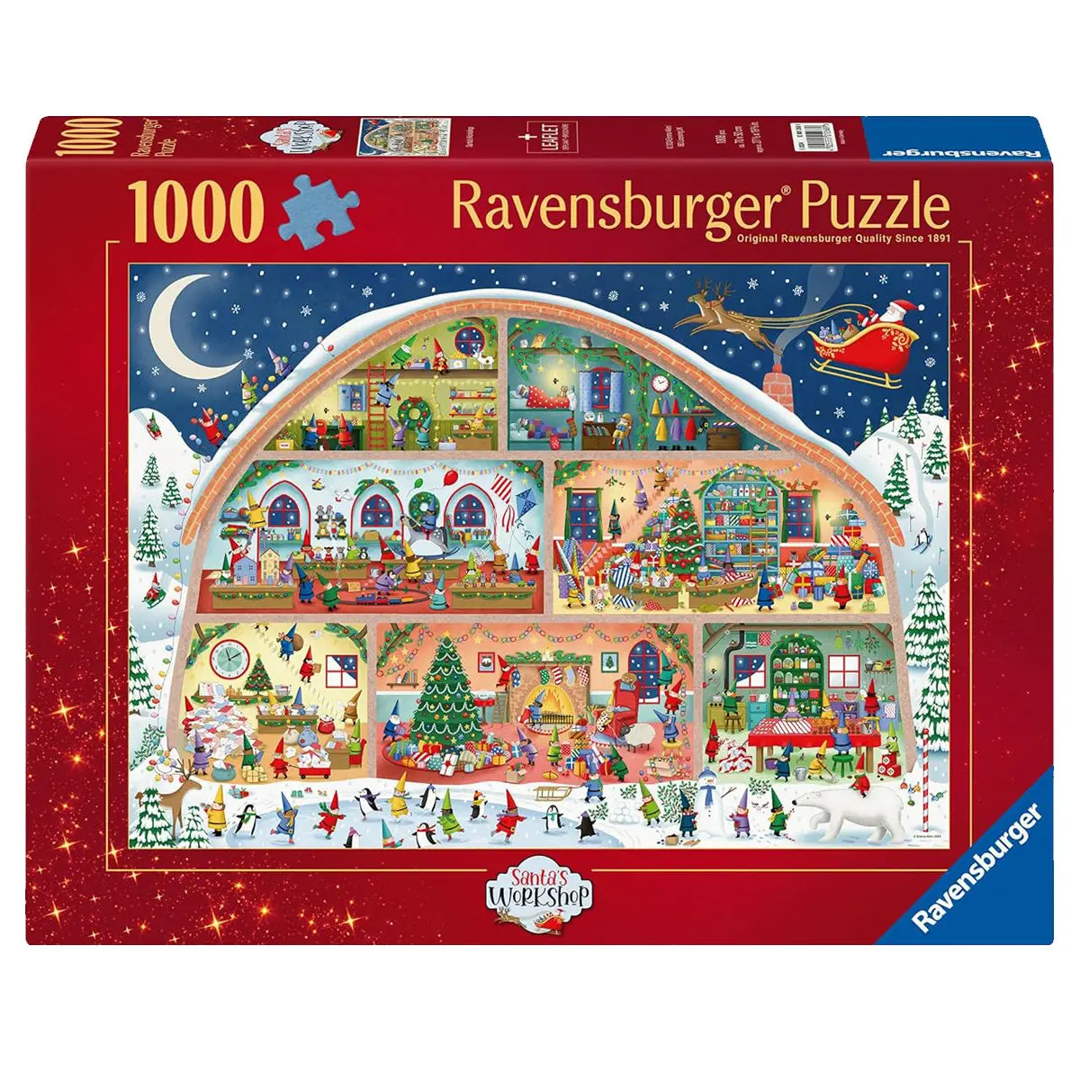 Ravensburger Santa's Workshop 1000 Piece Jigsaw Puzzle 1
