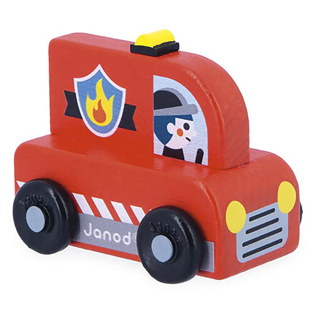 Janod Cross Roads City Wooden Fire Truck 1