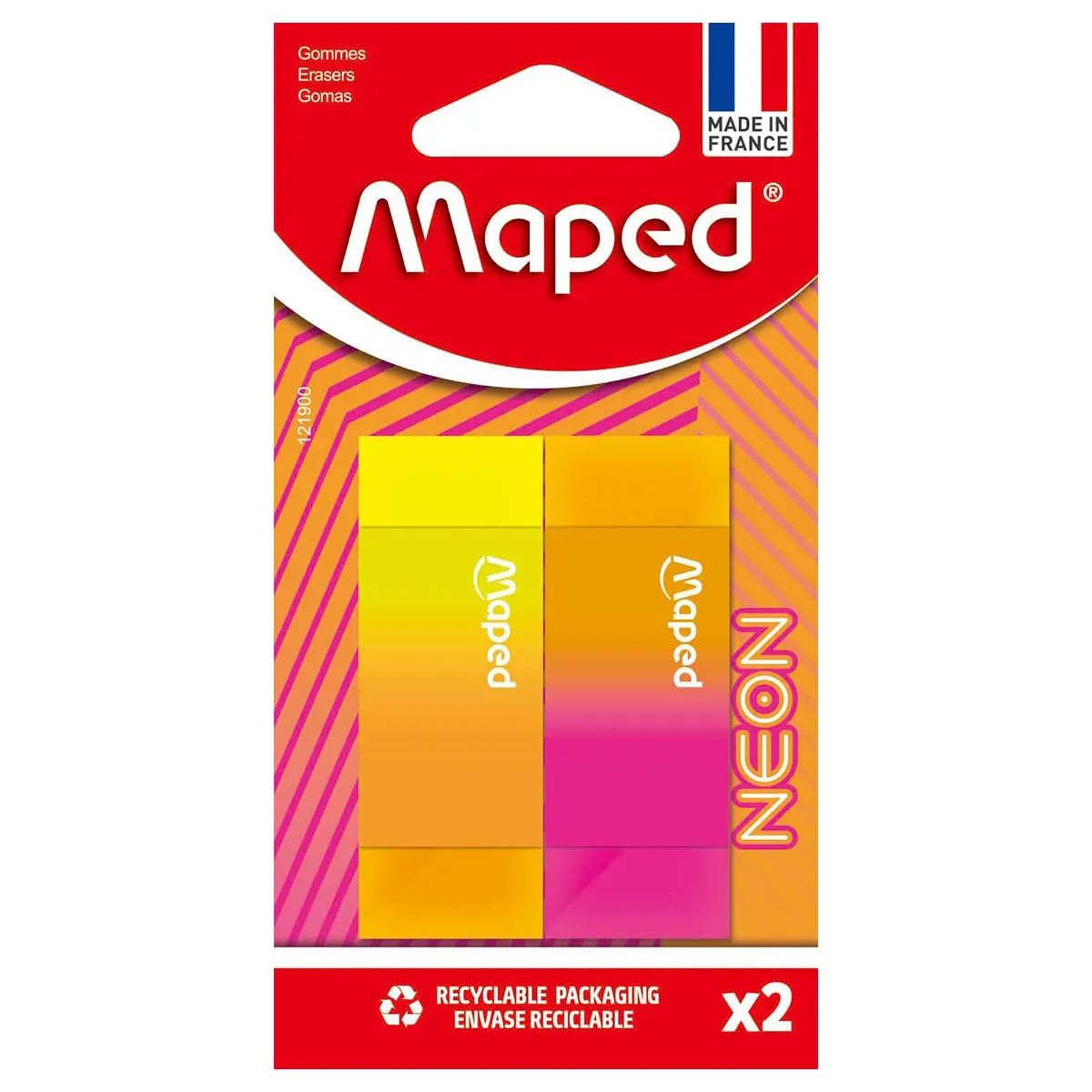 Maped Rubber Neon X2 Blister 1