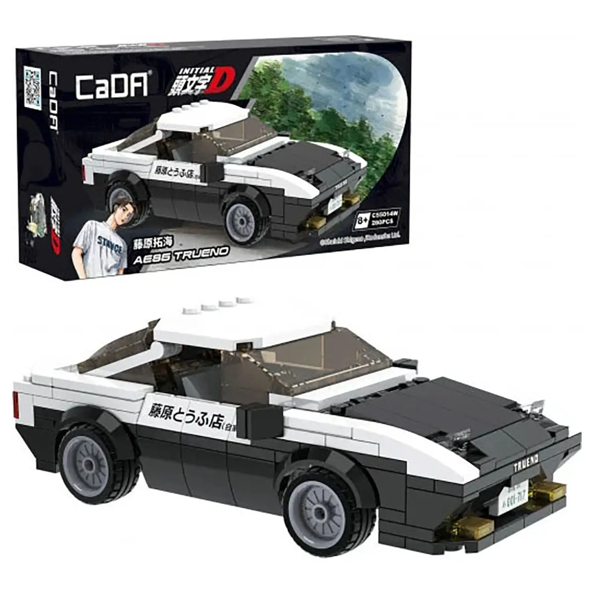 Cada Initial D Toyota Trueno Ae86 Brick Car Consruction Model 1:24 1