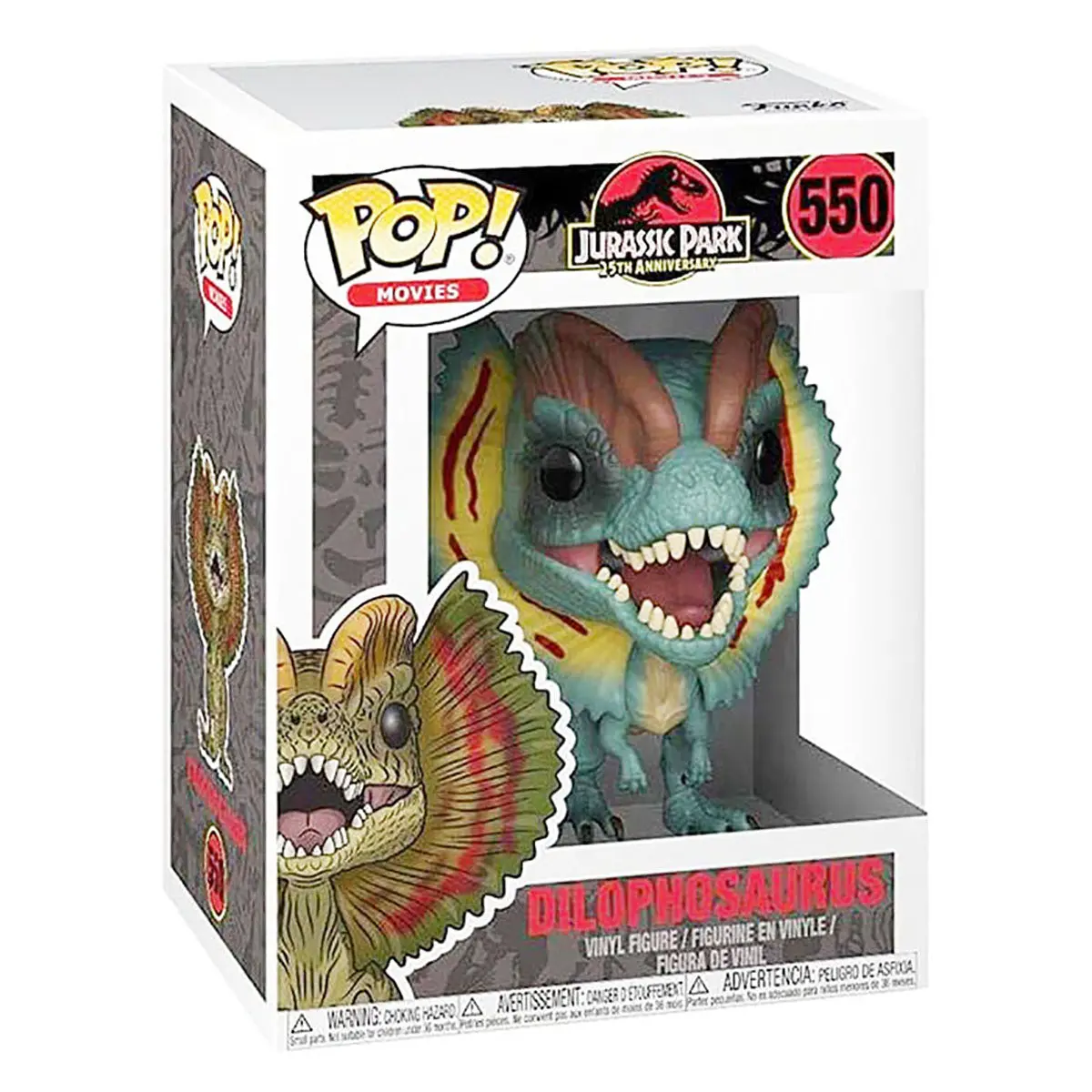 Funko Pop! Movies: Jurassic Park 25Th Anniversary: Dilophosaurus With Chase Vinyl Figure #550 1