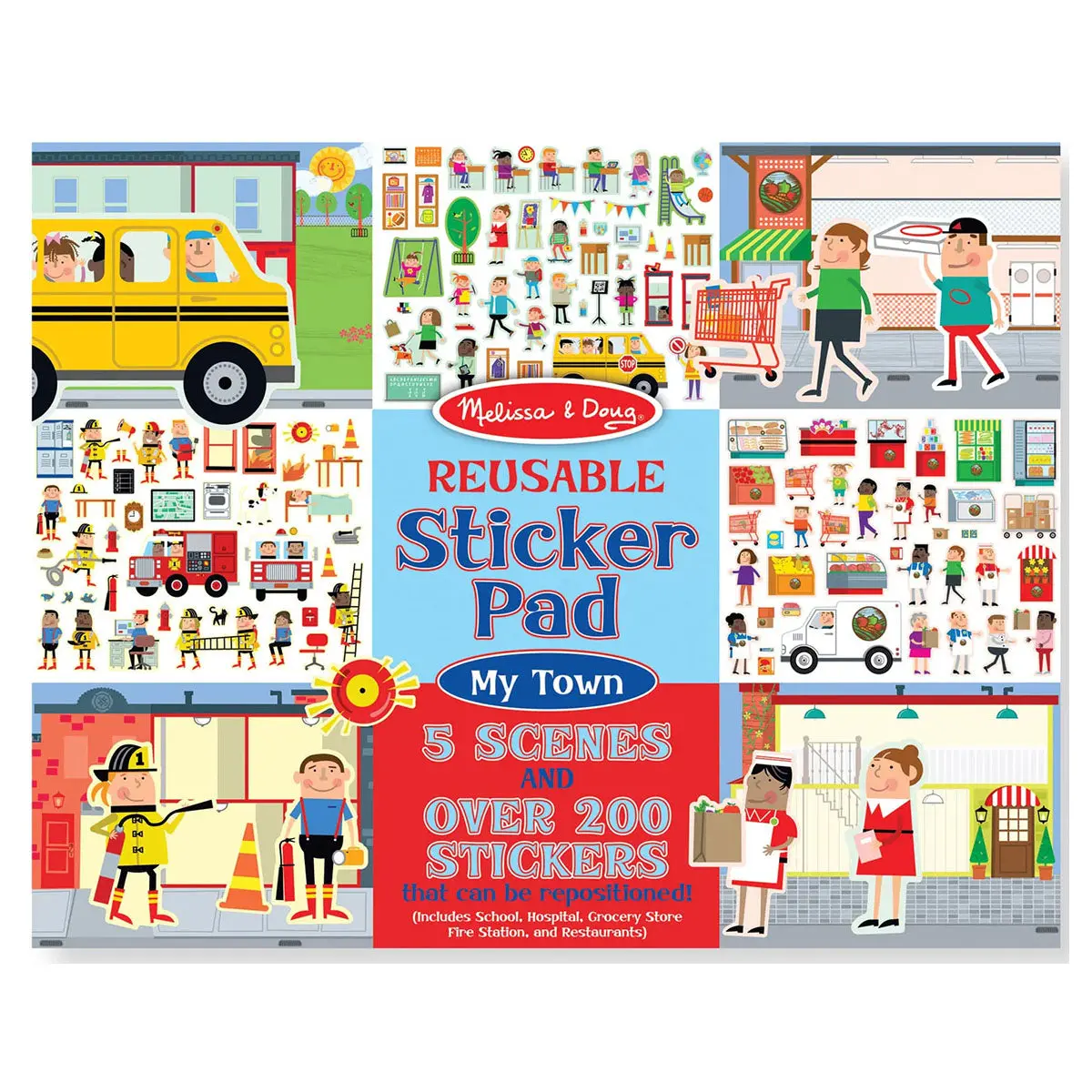 Melissa & Doug Reusable Sticker Pad My Town 1