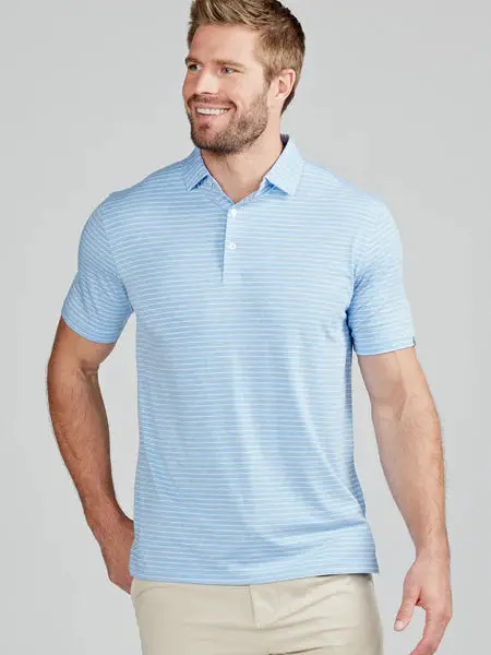 Tasc Cloud Polo Brookline Stripe 7