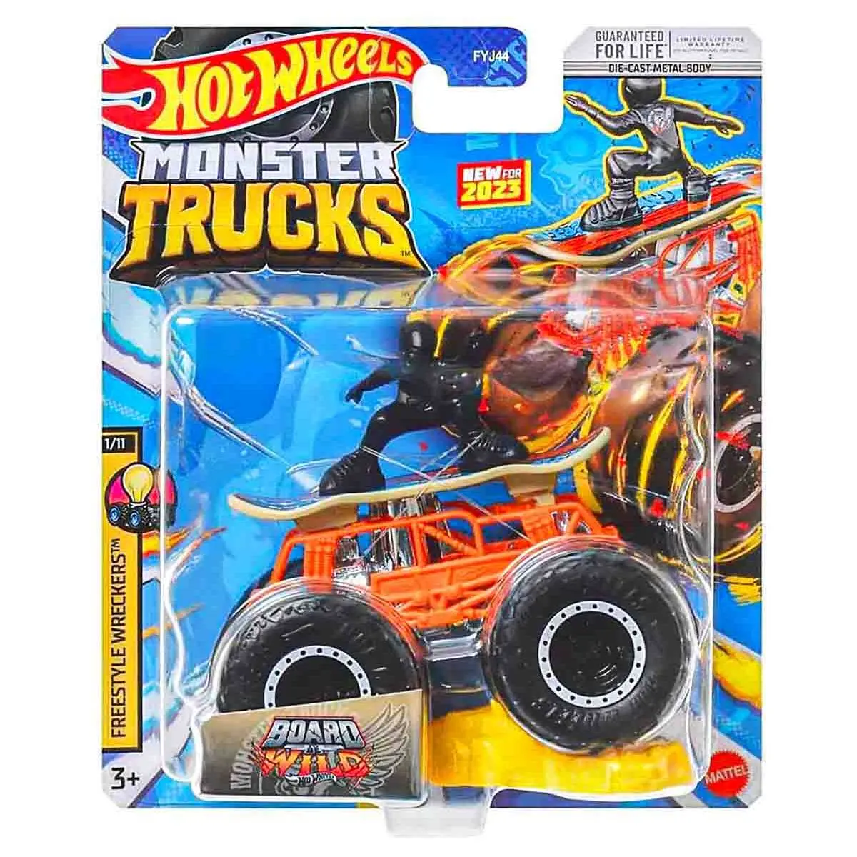 Hot Wheels Monster Trucks 2023: Freestyle Wreckers: Board To Be Wild Vehicle 1