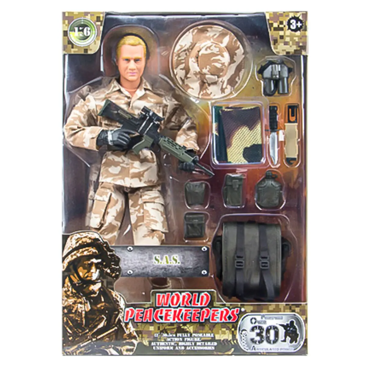Peterkin World Peacekeepers 12 Inch Sas Action Figure With Accessories 1