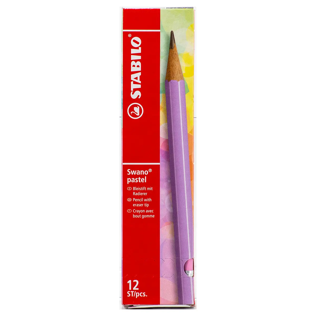 Stabilo Swano Pastel Pink Hb Pencil With Eraser Tip 1