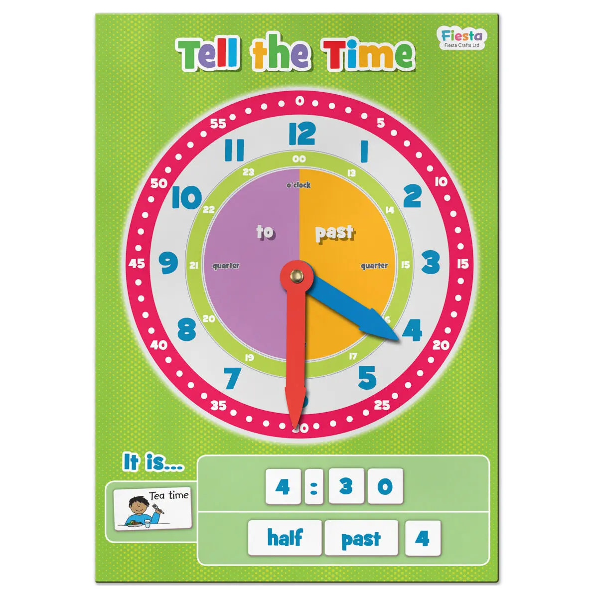 Fiesta Crafts Magnetic Tell The Time Set 2