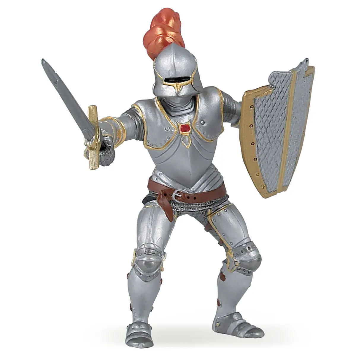 Papo Knight In Armour With Red Feather Figure 1