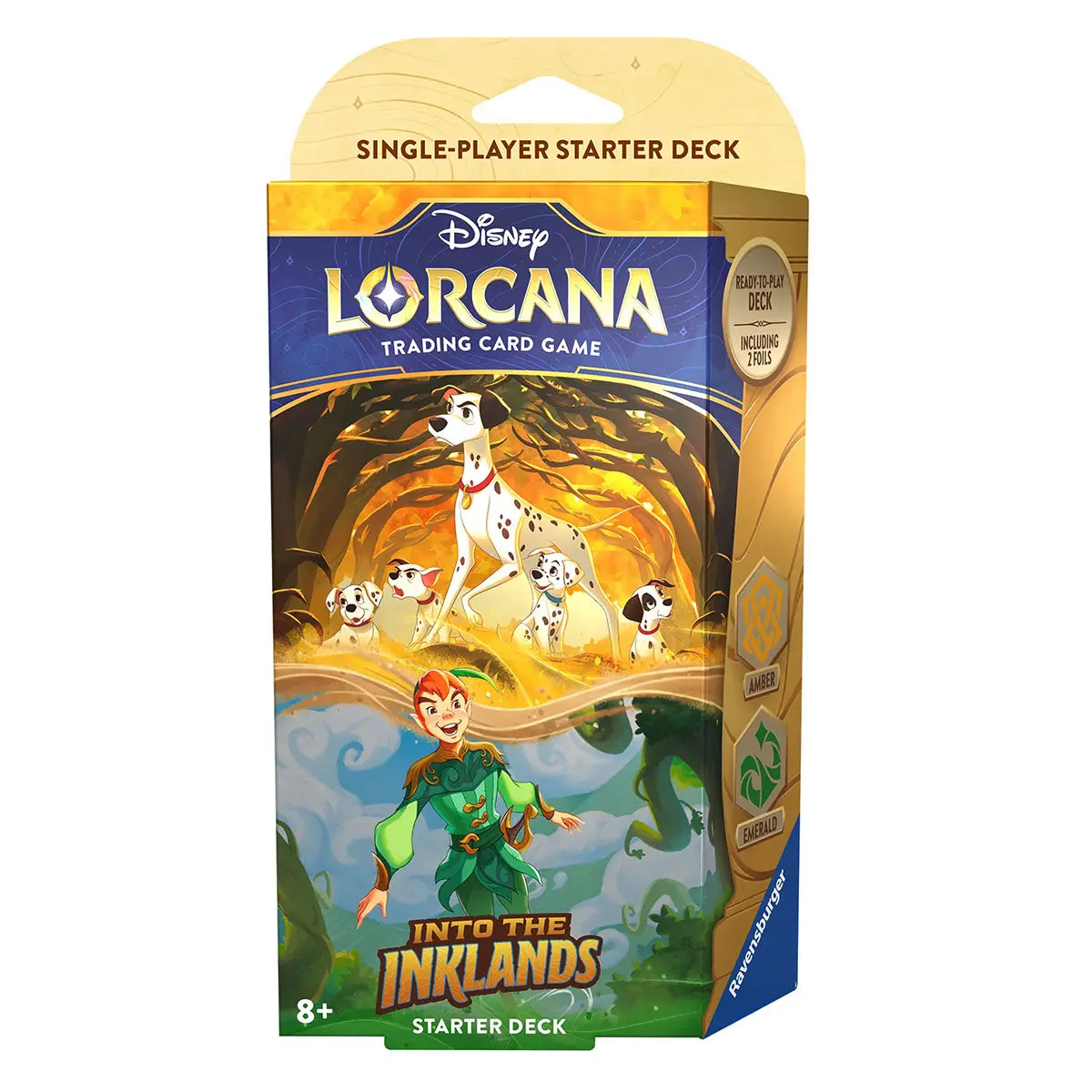 Disney Lorcana Tcg: Pongo And Peter Pan Starter Deck (Amber And Emerald) 1