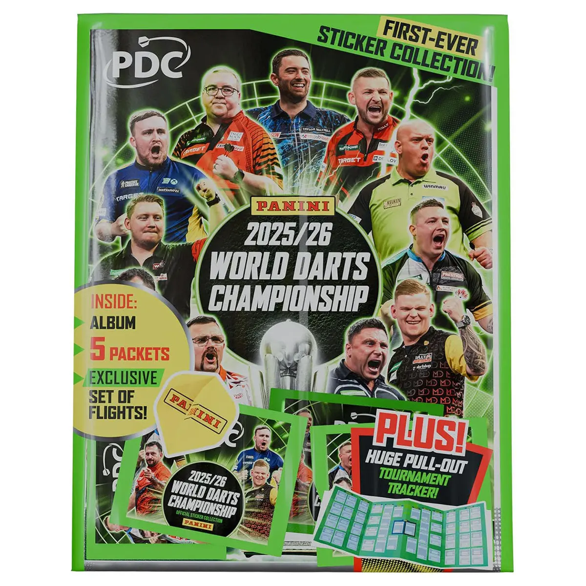 Panini Pdc 2025/26 World Darts Championship Sticker Collection Starter Pack 1