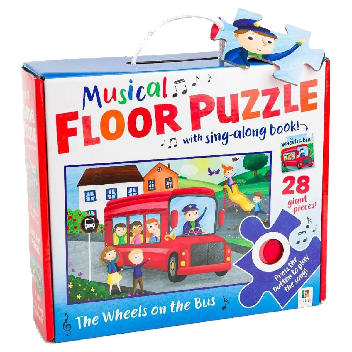 Musical Floor Puzzle With Wheels On The Bus Sing-A-Long Book 1