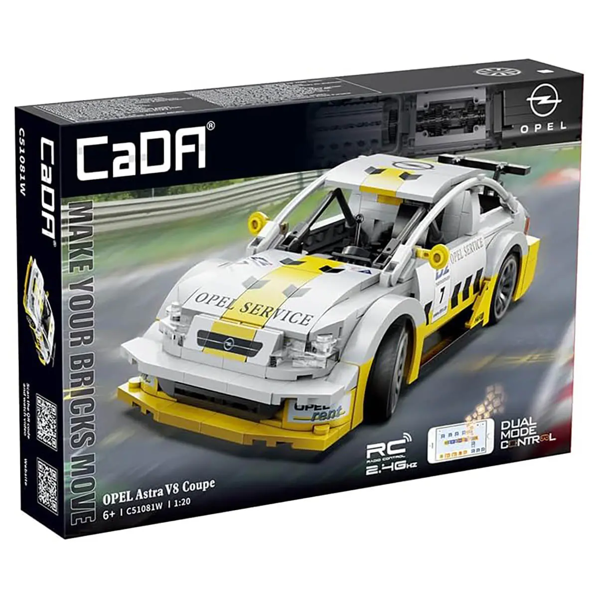 Cada Bricks Opel Astra V8 Coupe Rc Building Set 1