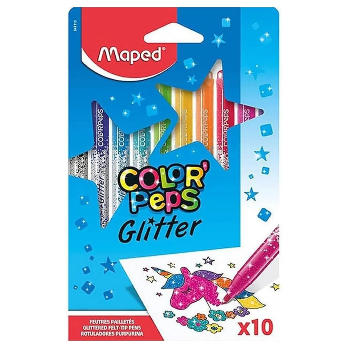 Maped Color'peps Glitter Felt-Tip Pens (10 Pack) 1