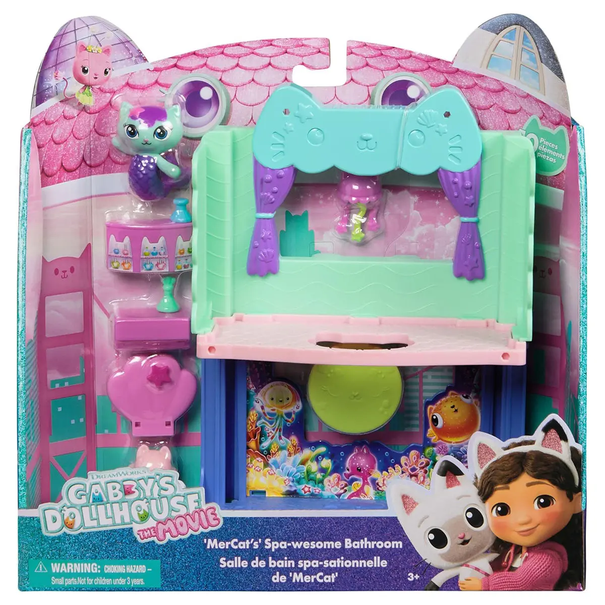 Gabby's Dollhouse: The Movie: Mercat's Spa-Wesome Bathroom Playset 1