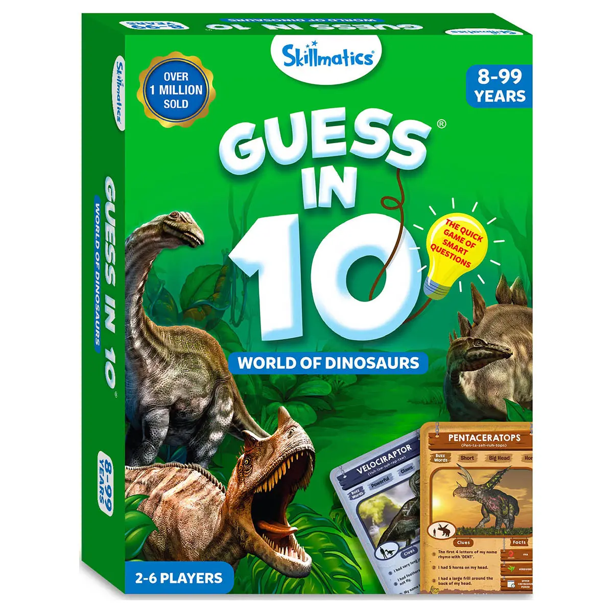 Skillmatics Guess In 10: Deadly Dinosaurs Card Game 1