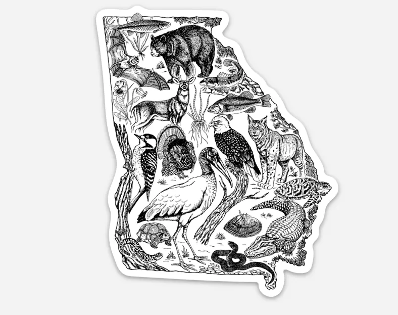 Georgia Wild Animals Sticker 1
