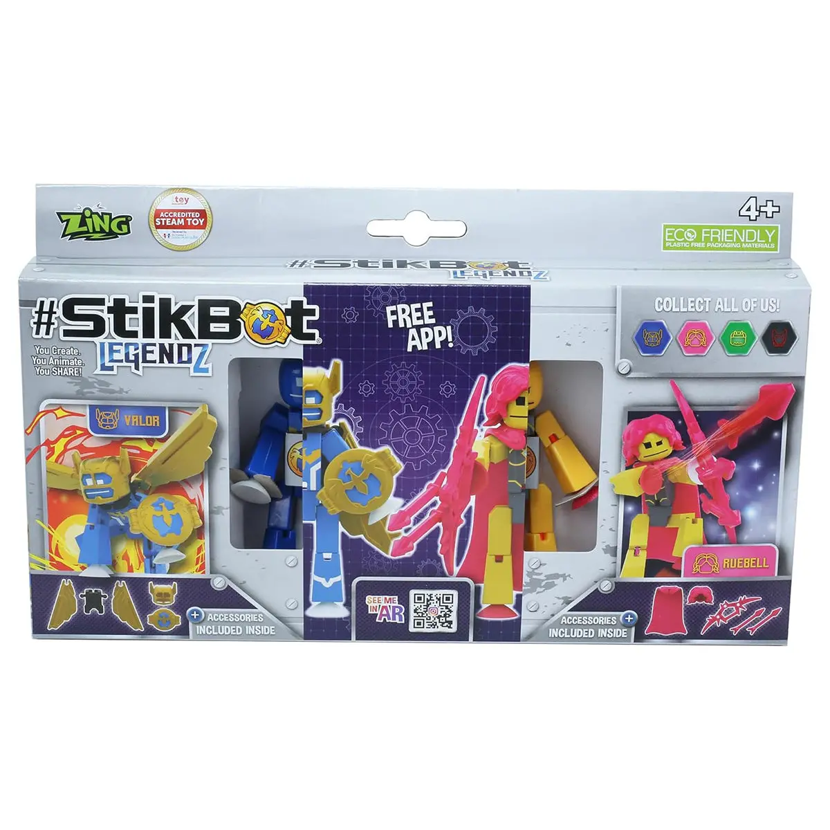 Stikbot Legendz Valor & Ruebell Figures (2 Pack) 1
