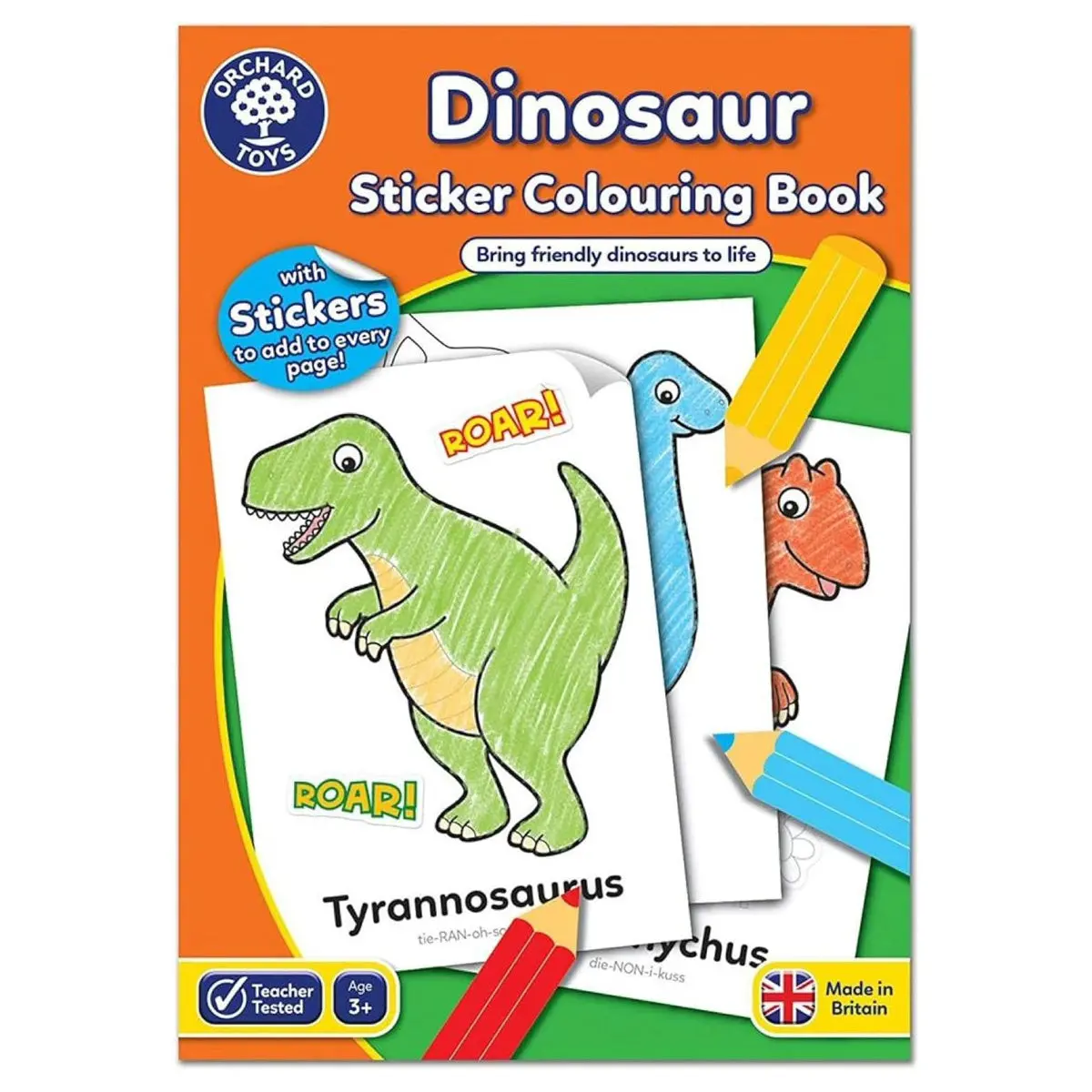 Orchard Toys Dinosaur Sticker Colouring Book 1
