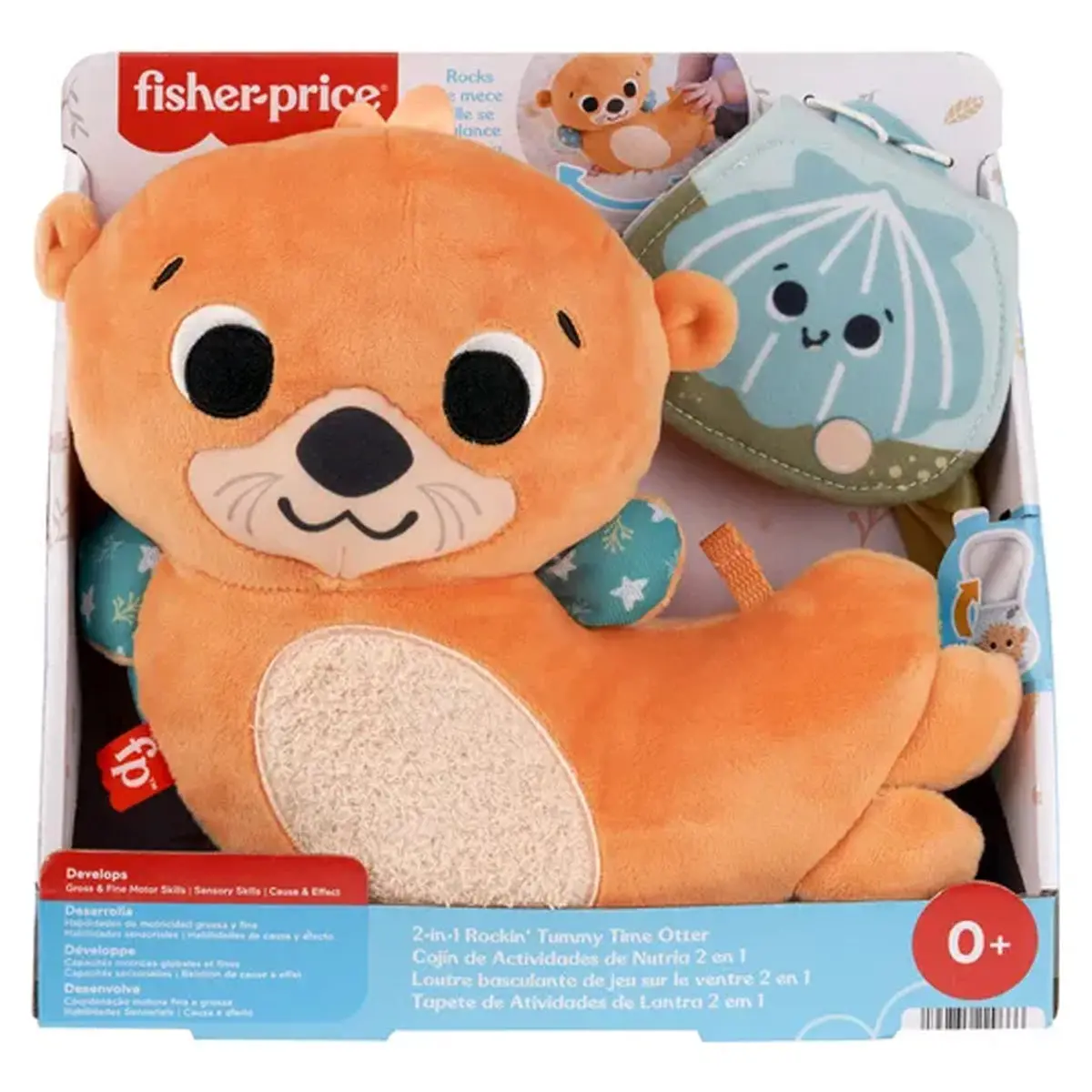 Fisher-Price 2-In-1 Rockin’ Tummy Time Otter Soft Toy 1