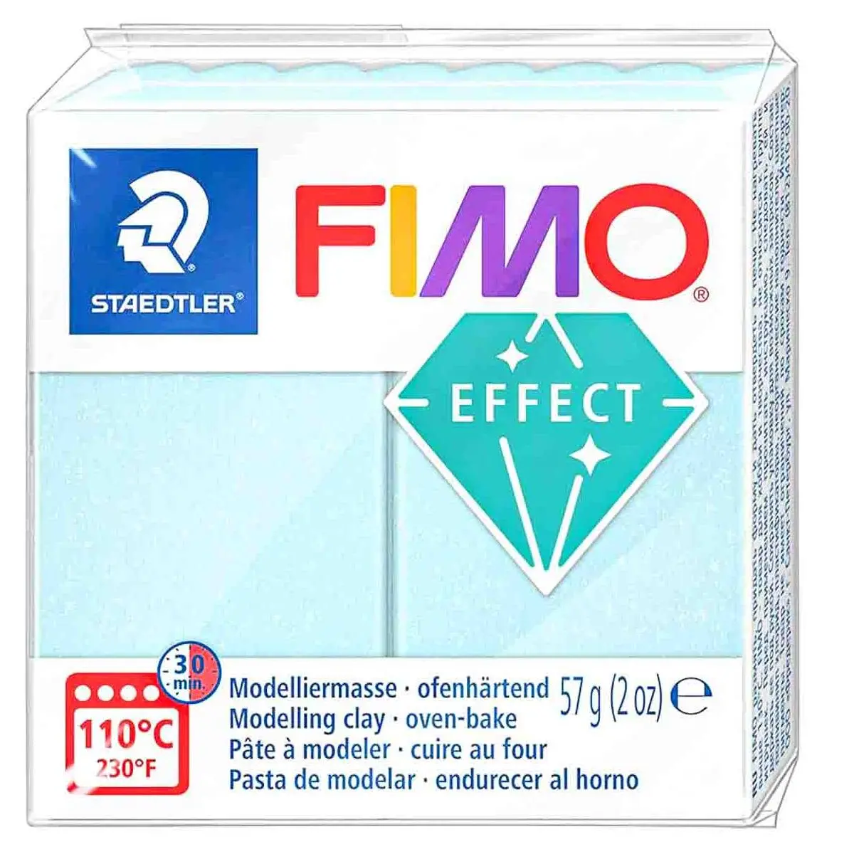 Staedtler Fimo Effect Gemstone Blue Ice Quartz Oven-Bake Modelling Clay 57G 1