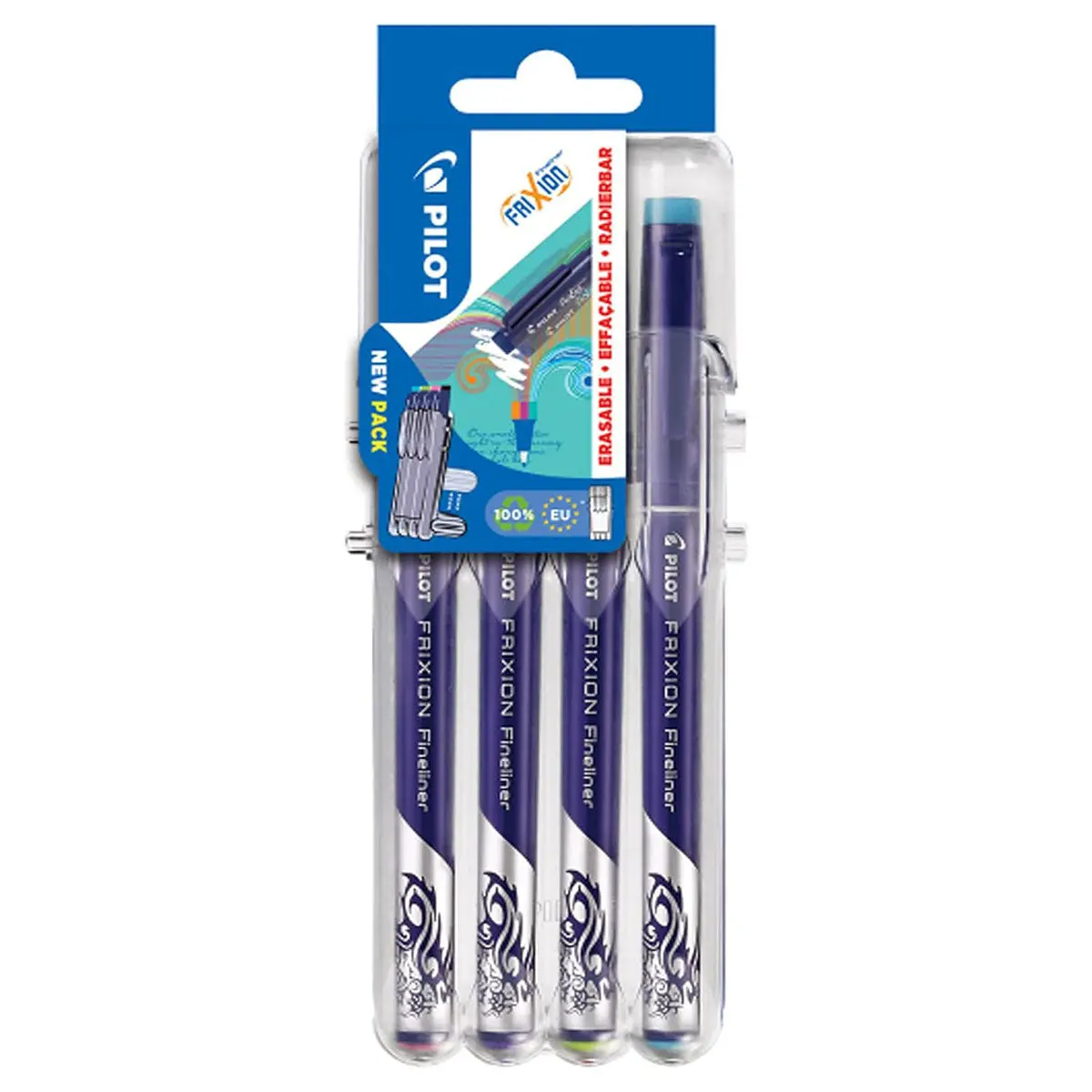 Frixion Fineliner Erasable Writing Felt Pen 4 Piece "Set 2 Go" 1