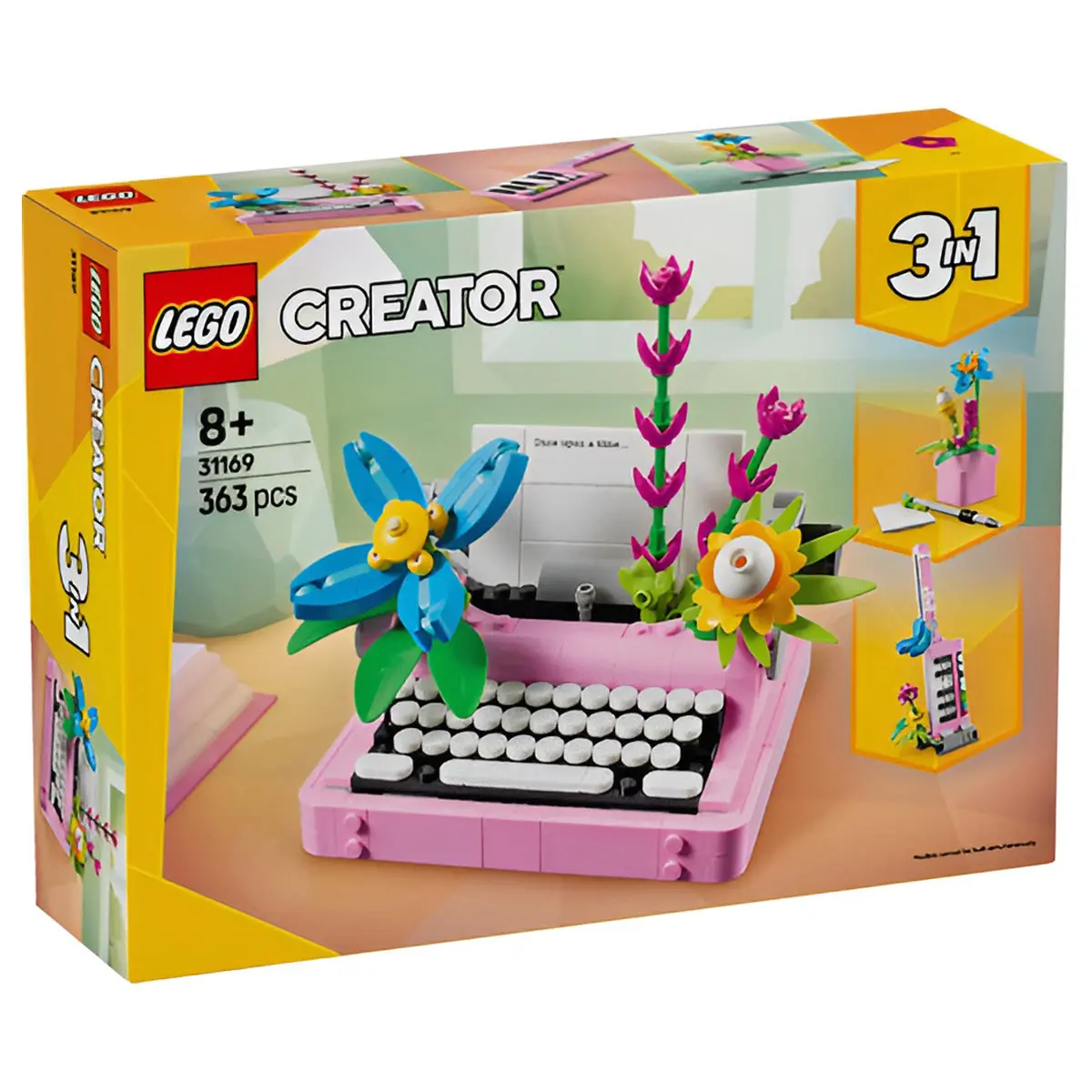 Lego Creator 3-In-1 Typewriter With Flowers Building Set 1