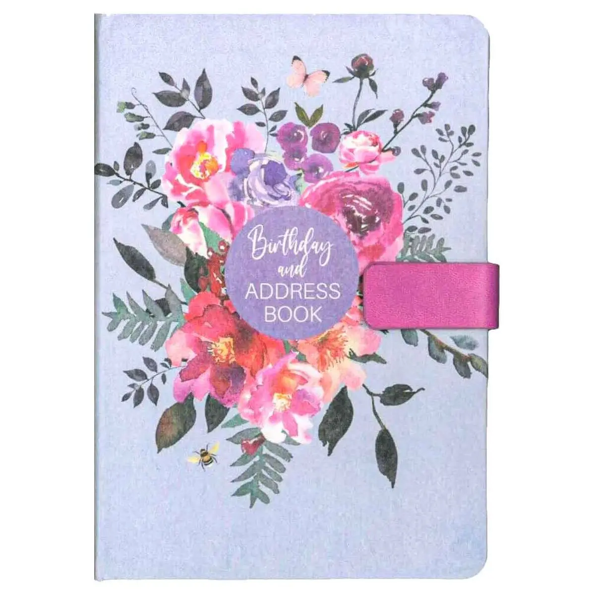 Floral Satin Birthday And Address A5 Book 1