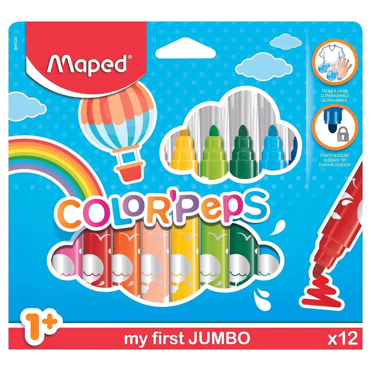 Maped Color'peps My First Jumbo Felt-Tip Pens (12 Pack) 1