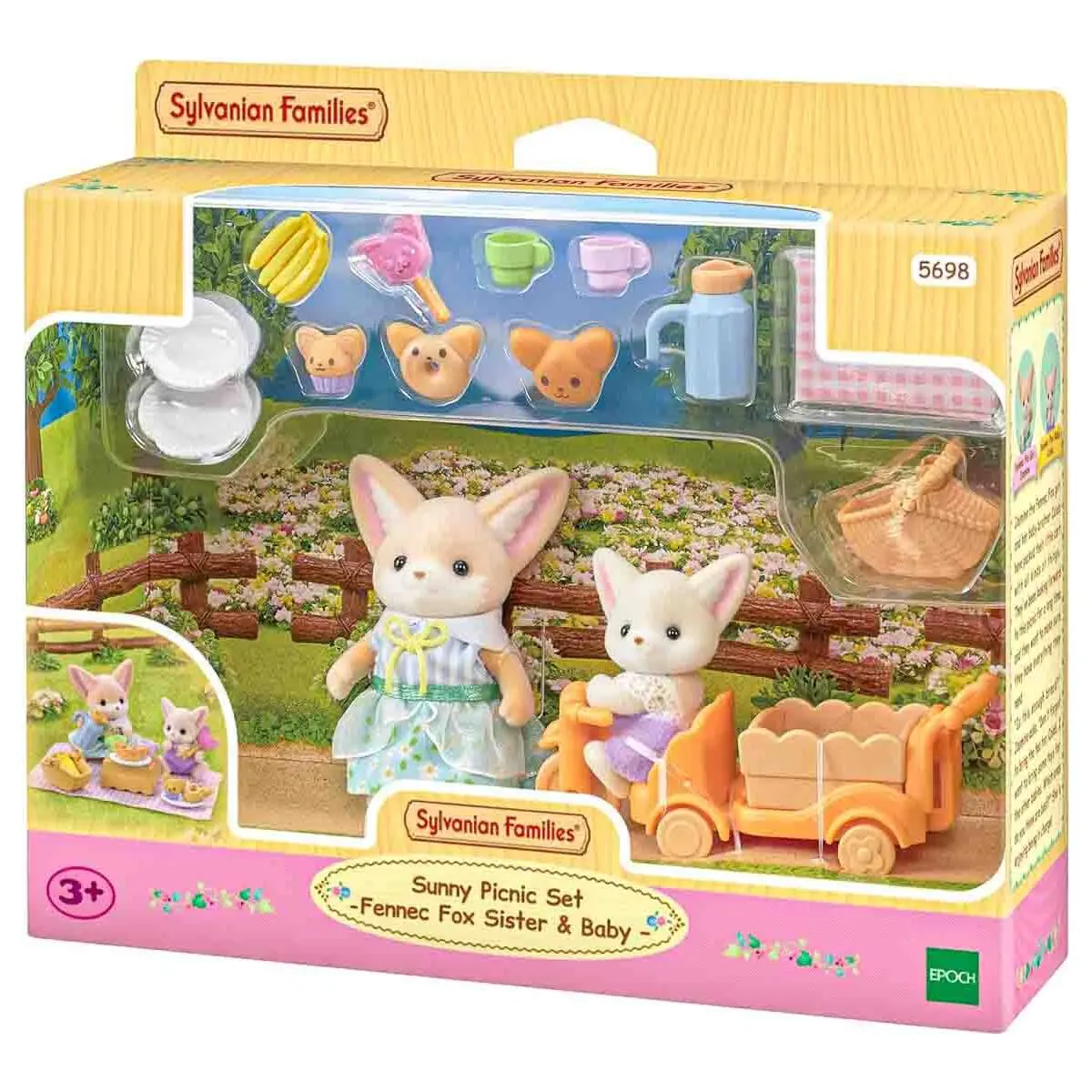 Sylvanian Families Sunny Picnic Set: Fennec Fox Sister & Baby Playset 1