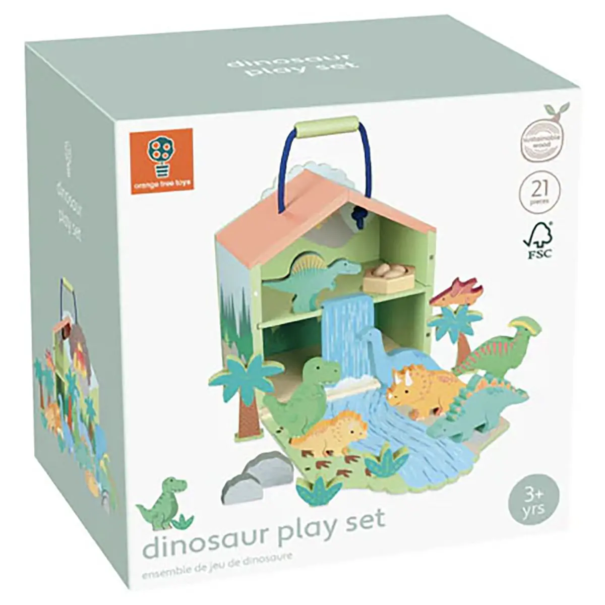 Orange Tree Toys Wooden Dinosaur Play Set 1