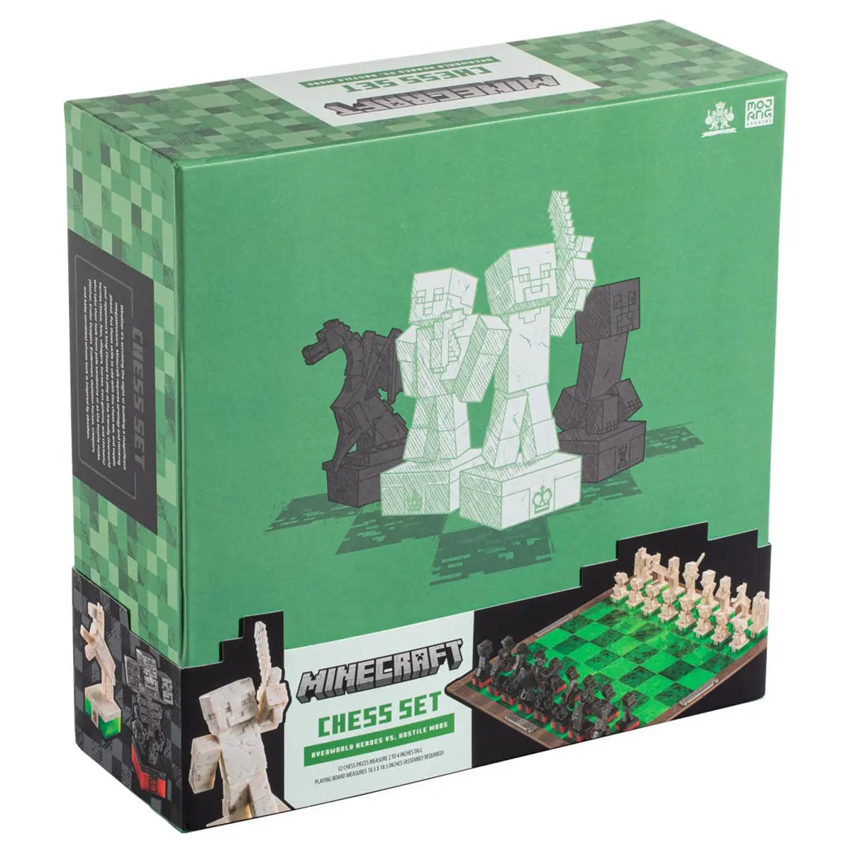 Minecraft Chess Set- Overworld Heroes Vs Hostile Mobs 1