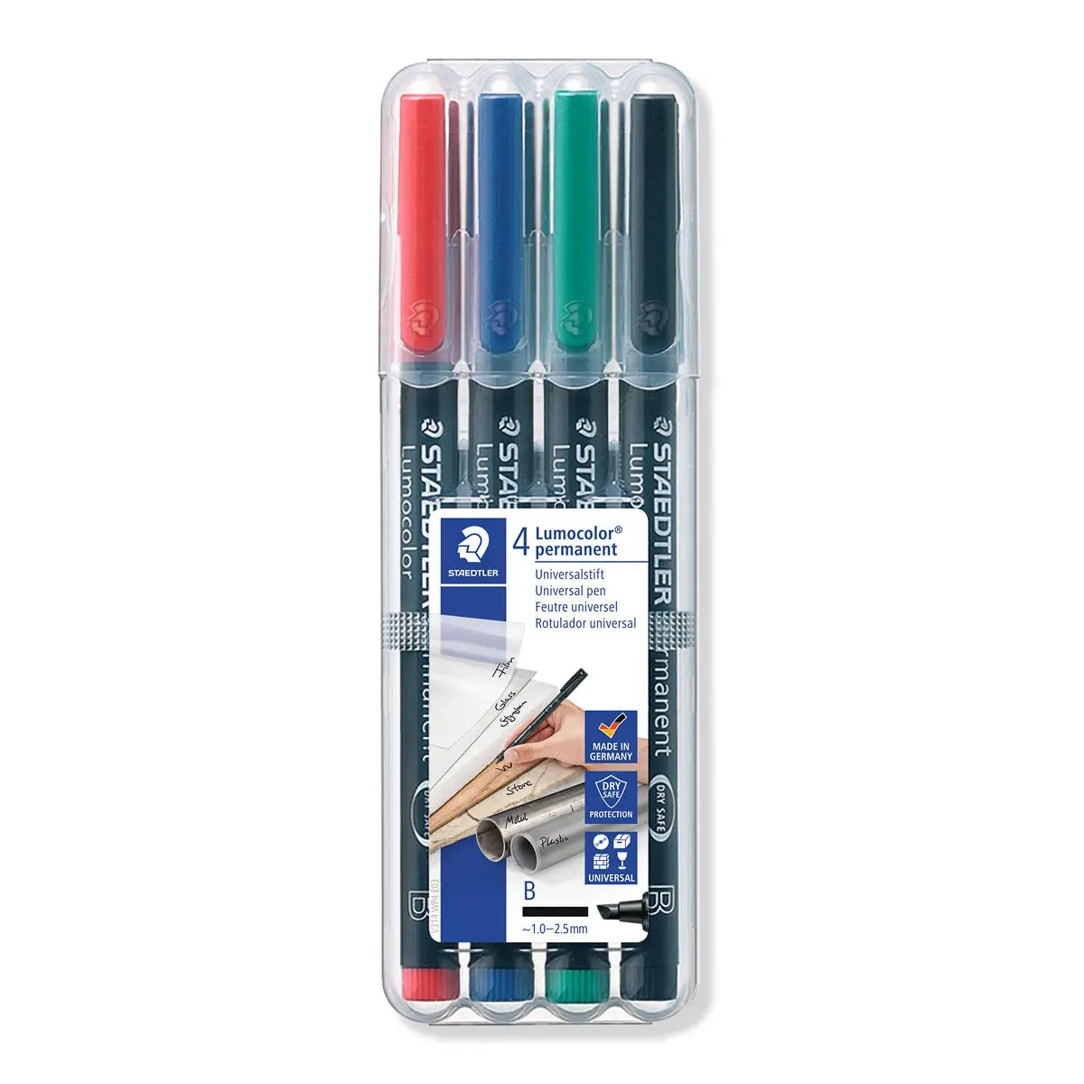 Staedtler Lumocolor Permanent Universal Broad Line Pens Pack Of 4 1