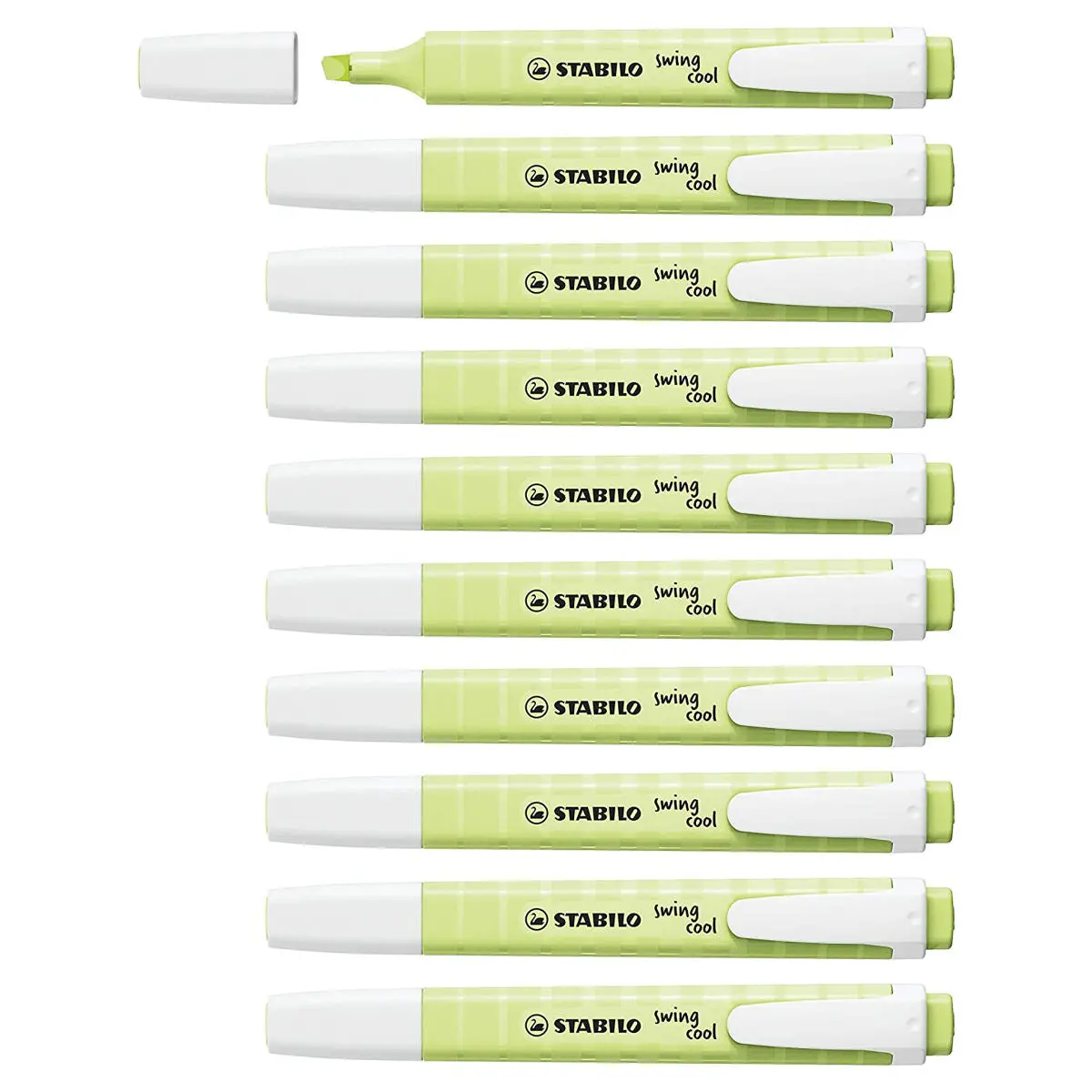 Stabilo Swing Cool Pastel Dash Of Lime Highlighter Box Of 10 1