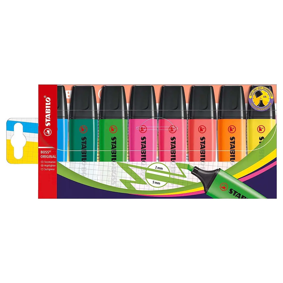 Stabilo Boss Original Coloured Highlighters (8 Pack) 1