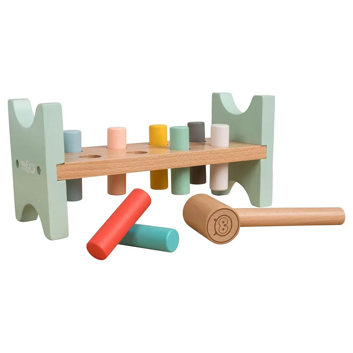 Tp Owl & Fox Wooden Hammer Bench Set 1