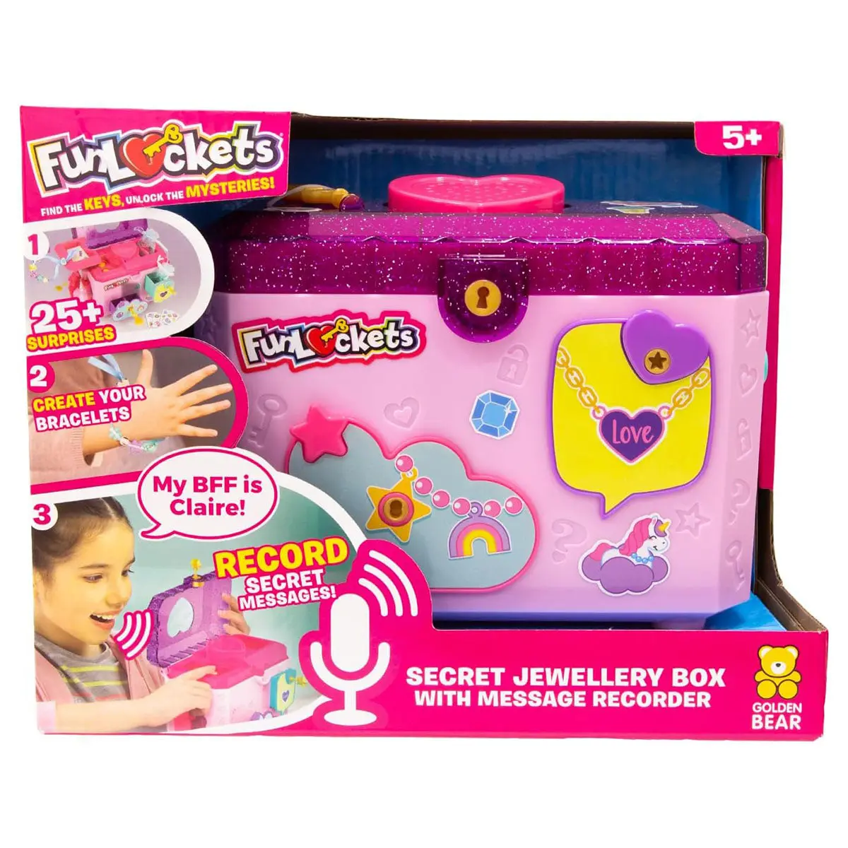 Funlockets Secret Jewellery Box With Message Recorder 1
