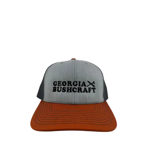 Georgia Bushcraft Logo Hat- Grey And Orange 1