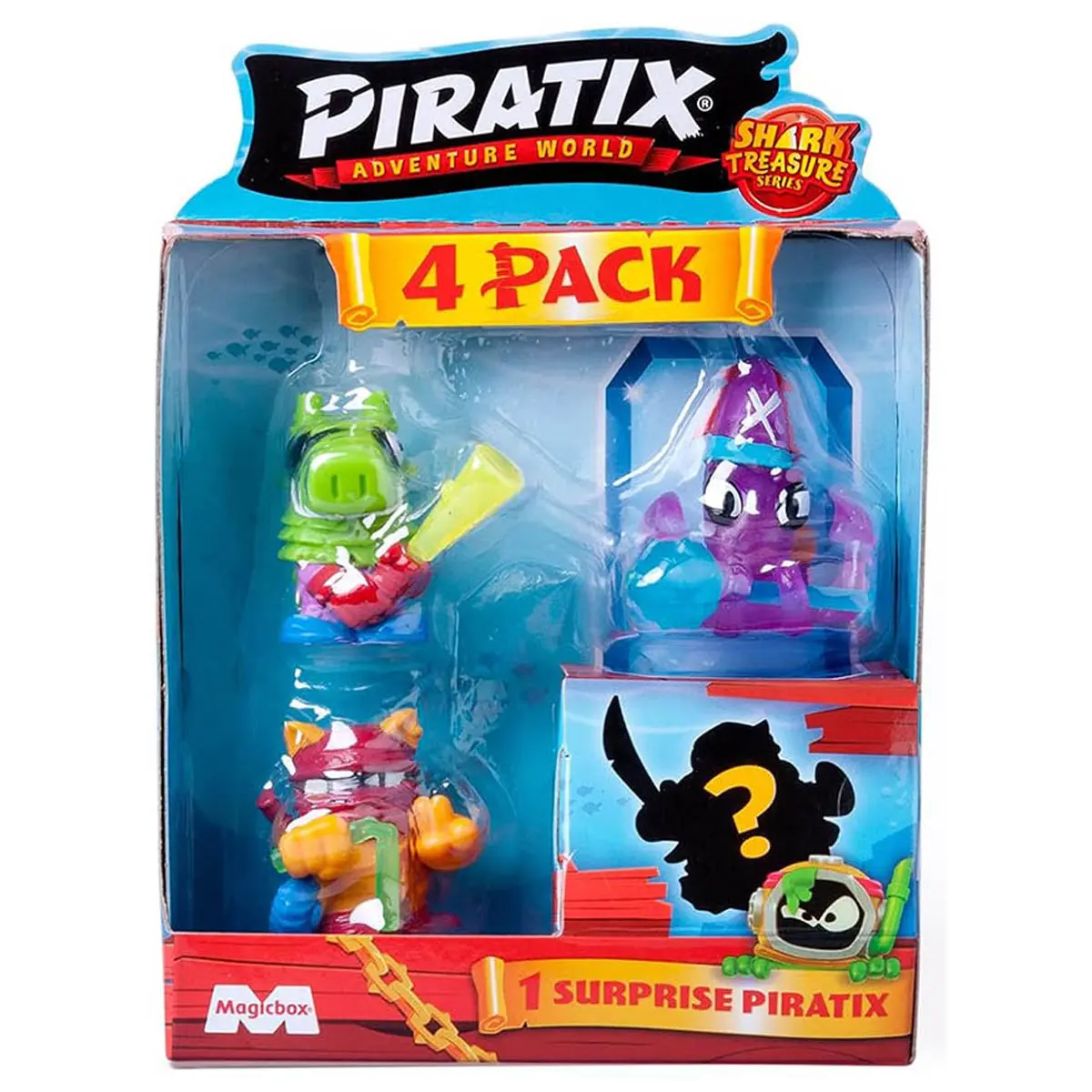 Piratix Shark Treasure Series: 4-Pack Figures (Styles Vary) 1