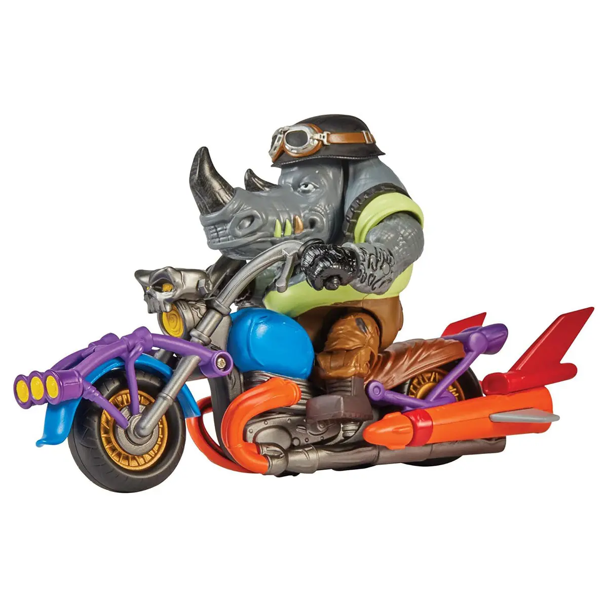 Teenage Mutant Ninja Turtles: Mutant Mayhem: Chopper Cycle With Rocksteady Figure 2