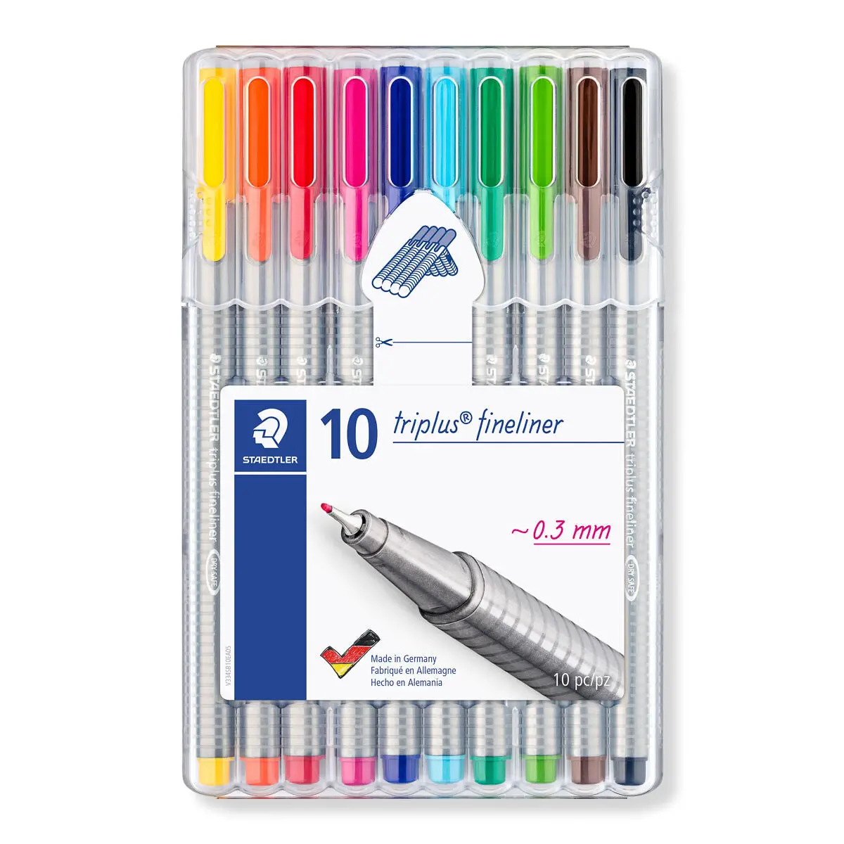 Staedtler Triplus Fineliner Pens 10 Brilliant Colours 1