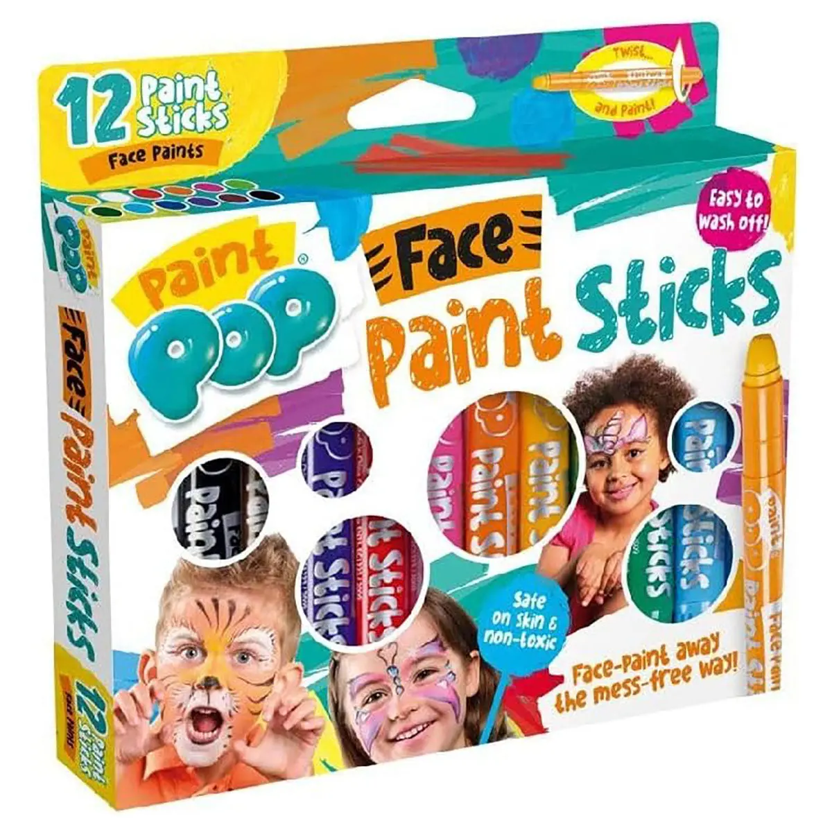 Paint Pop Face Paint Sticks (12 Pack) 1